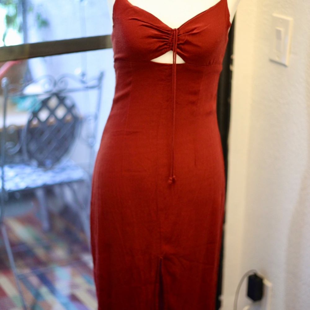 Cotton Candy Red Spaghetti Strap Mini Dress